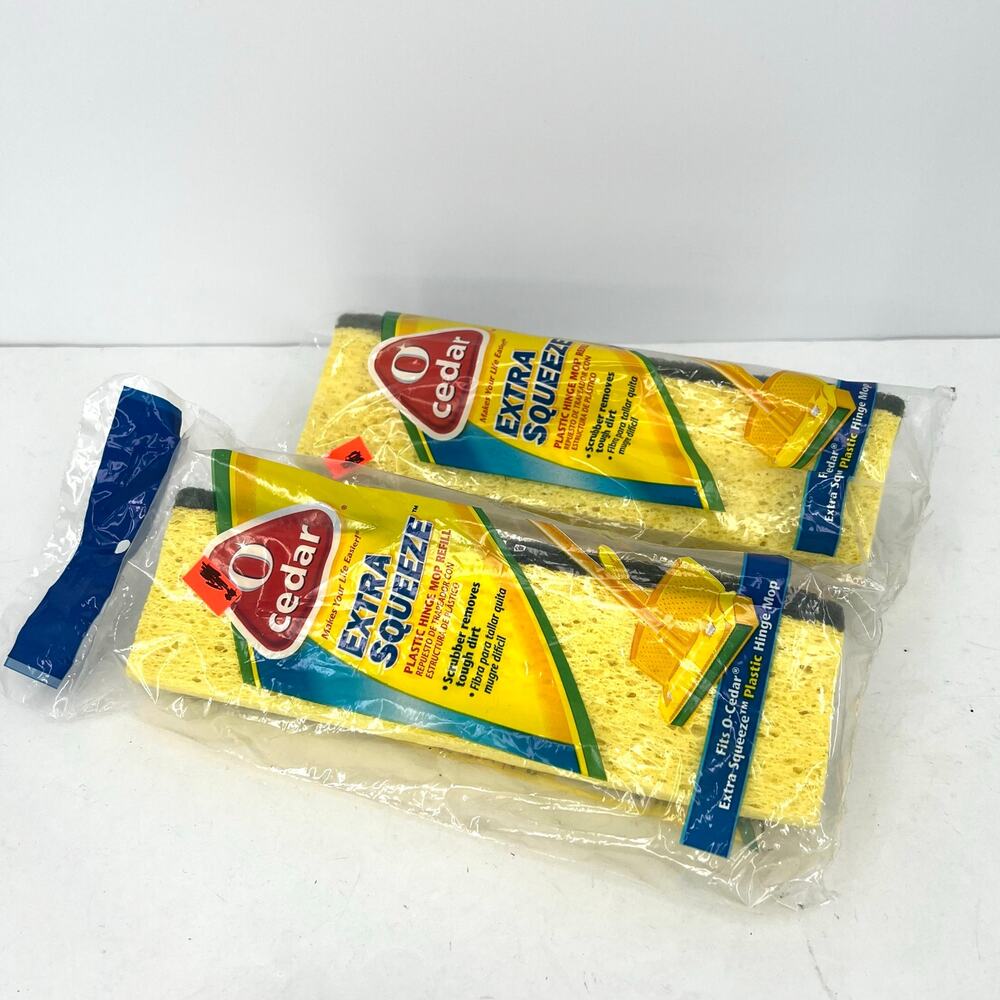 O-Cedar Extra Squeeze Hinge Mop Refills.  Set of 2